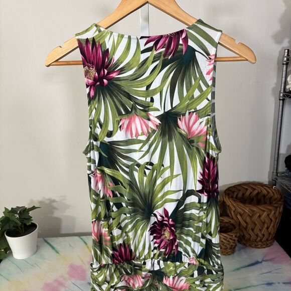 TOMMY BAHAMA Floral Sleeveless Dress - drop waist, beach, resort wear small - Picture 6 of 7